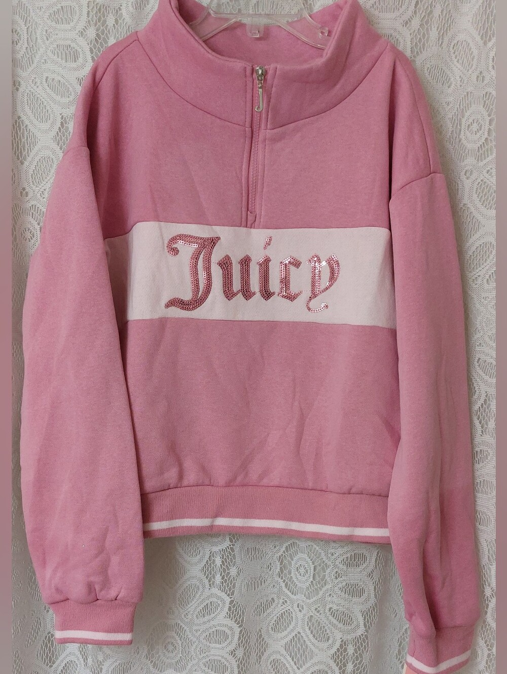 GIRLS-Juicy Couture Pink Sweatshirt. Sz 12.